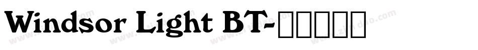 Windsor Light BT字体转换